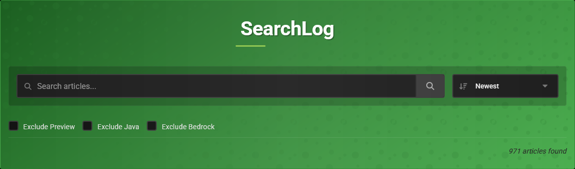 SearchLog preview